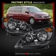 For 2005-2007 Honda Odyssey Black OE Style Clear Headlights Headlamps Set LH+RH
