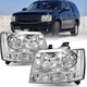 Chrome Headlights For 2007-2014 Chevy Avalanche Suburban Tahoe Left+Right Sets