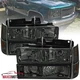 Smoke Headlights+Bumper+Corner Lamps Fit 1994-1998 GMC C10 Yukon Sierra Suburban