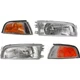 Headlight Kit For 97-01 Mitsubishi Mirage Sedan With Corner Light LH and RH