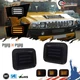 Black Lens Dynamic SWITCHBACK LED DRL Turn Signal Lights For 2003-2009 Hummer H2