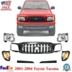 Front Grille Assembly Kit 7pcs For 2001-2004 Toyota Tacoma