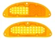 55 Chevy Amber Sequential LED Parking Light Lenses Pair 1955 Chevrolet New