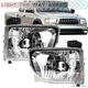 Chrome Housing Headlight For Toyota Tacoma 2001-2004 Clear Lens Left and Right