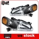 Black Headlights & Corner Signal Light Set For 1998 1999 2000 Toyota For Corolla