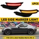 Front+Rear LED Amber Red Side Marker Lamp 4pc Set For 2016-2022 Mazda Miata MX-5