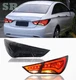 Left+Right Smoked Black LED Rear Brake Tail Lights For Hyundai Sonata 2011-2014