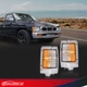 Pair Chrome Side Marker Signal Lights Left Right Fit For 90-97 Nissan D21 Pickup