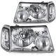 Left+Right Pair Headlights Assembly For 2001-2011 Ford Ranger Chrome Clear Lens