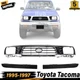 Fits 1995-1997 Toyota Tacoma 4WD Front Grille Chrome & Black Bumper Filler 3PC