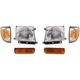 Halogen Headlight Kit For 1998-2000 Toyota Tacoma RWD Left and Right with Bulbs