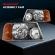 Fits 2001-2011 Ford Ranger Headlights Assembly Pair Black Housing Headlamp Fits 2001-2011 Ford Ranger Headlights Assembly Pair Black Housing Headlamp