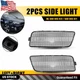 2PCS Clear Lens Front Bumper Side Marker Lights For 2010-2014 VW MK6 Golf GTI
