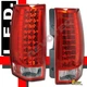 07-14 Chevy Suburban Tahoe GMC Yukon Denali Red G4 LED Tail Lights 1 Pair
