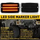 2PC For 1997-2006 Jeep Wrangler TJ Smoked LED Front Bumper DRL Signal Lights NEW