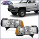 Pair Headlight Left & Right For 1999-2002 Dodge Ram 1500 2500 3500