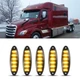 5X LED Cab Marker Clearance Roof Running Lights For 2008+ Freightliner Cascadia