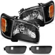 2 Headlight & 2 Bumper Light & 2 Corner Signal Light For Toyota Tacoma 2001-2004