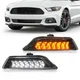 For Ford Mustang 2015 2016 2017 Pair Sequential LED Turn Signal Lights w/DRL