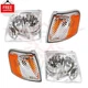 New Front Headlights Assembly & Corner Lights Fits 2001-2005 Ford Explorer Sport