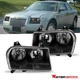 Clear Lens Black Housing Headlights Front Lamps for 2005-10 Chrysler 300 Halogen