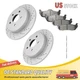 Rear Drilled Brake Rotor Ceramic Brake Pad For Jeep Commander /Grand Cherokee