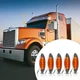 For 2008-2017 Freightliner Cascadia 5 Pack Amber LED Cab Roof Marker Lights