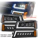 DOT LED DRL Headlights Turn Signal Lamps For 03-06 Chevy Silverado 1500 2500HD