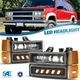 LED Headlight DOT Bumper Turning Lamp Side Marker for Chevy Silverado 1994-1998