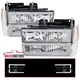 Fits 94-98 Chevy C/K 1500 Tahoe Silverado LED Tube Headlights+Corner+Bumper Lamp
