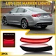 For 2015 2016 2017 Chrysler 200 Smoked Lens Rear Bumper Side Marker Lights Kit