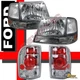 1998-2000 Ford Ranger Chrome Headlights Parking Bumper Signal & Tail Lights