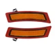 For BMW E70 X5 2011-2013 Front Bumper Reflector Cover Marker Lights Amber PAIR