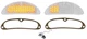 United Pacific Clear Sequential LED Parking Light Set 1955 Chevy Bel Air 150 210