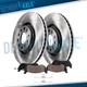 Front Disc Brake Rotors Ceramic Brake Pads Kit for 2005 - 2009 Audi A4 Quattro