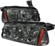 Smoke Headlights + Corner Lights Compatible with 2006-2010 Dodge Charger L+R Pai