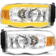 Pair Headlights Assembly For 2002-2005 Dodge Ram 1500 2500 3500 w/o Bulbs