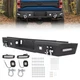 Heavy Duty Steel Rear Step Bumper For Ford F150 15-20 w/LED Light&Senor Hole