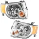 Driver and Passenger Side Headlights For Ford Escape 2008-2012 Halogen w/ Bulb/s