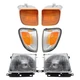 For Toyota Tacoma 97-00 TRQ Driver & Passenger Side Replacement Headlights