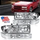 NEW Front Headlights Assembly & Bumper Lights For 98-04 Chevy Blazer S10 Pickup