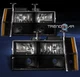 1988-1993 CHEVY/GMC C/K CRYSTAL HEADLIGHT BLACK W/BUMPER+CORNER SIGNAL 4PCS SET