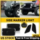 LED Side Marker Fender Signal Lights Smoked Lens For 1997-2006 Jeep Wrangler TJ
