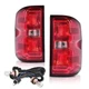 Pair Rear Tail Lights Brake Lamp Fits 2014-2019 Chevy Silverado 1500 2500 3500