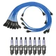 NGK Wire Set & Denso 8 Standard Spark Plugs Kit for Catalina Firebird Ventura V8
