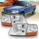 For 97-03/02 Ford F150/Expedition Lightning Style Chrome Headlight + Corner Pair