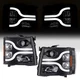 For 2007-2013 Chevy Silverado 1500 2500 3500 LED Headlights Projector Black For 2007-2013 Chevy Silverado 1500 2500 3500 LED Headlights Projector Black