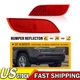 Rear Bumper Reflector Marker Driver+Passenger Red Lens For 2022-2023 Subaru WRX