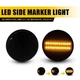 Dynamic LED Smoked Fender Side Marker Signal Lights For Mazda MX-5 1989-2015
