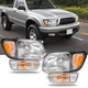 Pair Headlights + Corner Lights+Turn Signal w/Bulbs For Toyota Tacoma 2001-2004